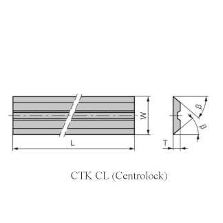 CTK CL 150.0x16.0x3.0  KCR18+ нож строгальный твердосплавный