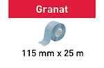 Мат.шлиф. Granat P80, рулон 25 м 115x25m P80 GR