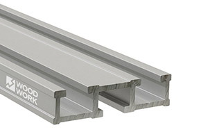 Шина с тремя направляющими пазами T-track/Ти-трак 49х12 мм TR48 Woodwork/Вудворк