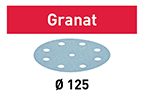 Мат.шлиф. Granat P80, компл. из 50 шт. STF D125/9 P  80 GR 50X