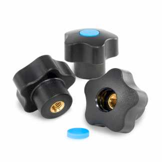 Рукоятки Woodwork/Вудворк звездообразные из усиленного нейлона с внутренней резьбой с крышкой