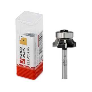 Фреза радиусная с подшипником для ПВХ кромки R=4,0 D=25,4 I=8 L=53,3 Z=4 S=6mm