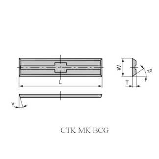 Нож поворотный CTK MK  40.0x5.5x1.1 BCG  KCR08