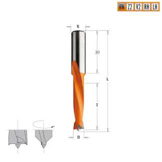 Сверло HW для присадочного станка 12x35x70 Z=2+2 S=10x30 RH