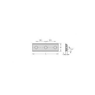 Ножи сменные твердосплавные 2 режущие кромки 3 отверстия CTK ST