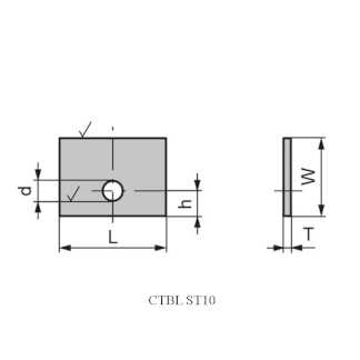 CTBL ST10  20.0x40.5x2.0  KCR08 бланкета твердосплавная
