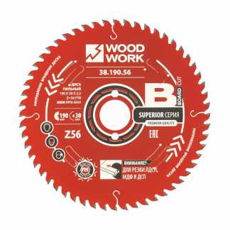 Диск пильный для ЛДСП 190x2,2/1,6x30 Z=56 A=10