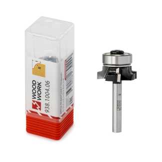 Фреза радиусная с подшипником для ПВХ кромки R=1,0 D=25,4 I=8 L=53,3 Z=4 S=6mm