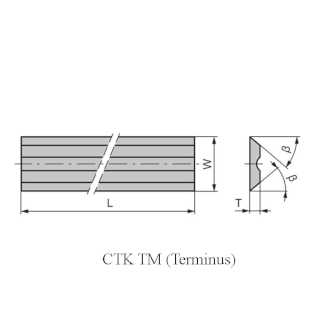 CTK TM 180.0x14.1x2.56  KCR18+ нож строгальный твердосплавный