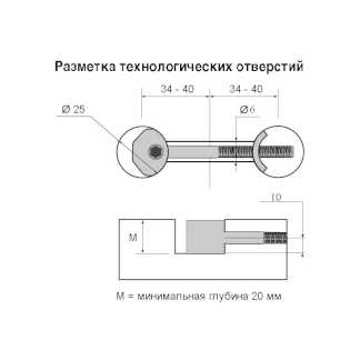 Стяжка-винт для столешниц (81х25 мм) с одним редуктором.