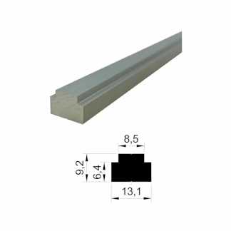 Профиль алюминиевый 13х9,2 длина 0,6 м для TR19 TR31 TR33