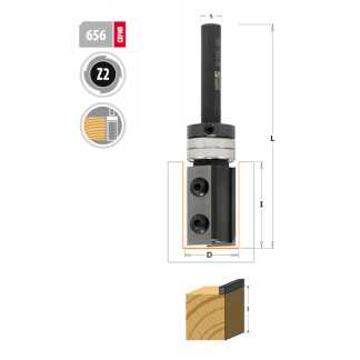 Фрезы обгонные с верхним подшипником и сменными ножами Z2 Серия 656 Woodwork/Вудворк