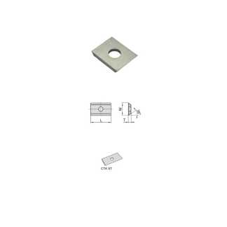 Ножи сменные из твёрдого сплава 2 режущие кромки 1 отверстие CTK ST Woodwork