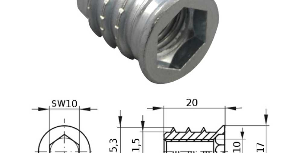 CMT-SHOP - Футорка мебельная, оцинк. М10 ?15.3х20 мм 100 шт Mauri M10 ...