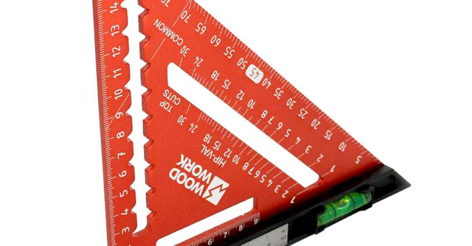 CMT-SHOP - Угольник плотницкий PTR-171 WOODWORK с пузырьковым уровнем и ...