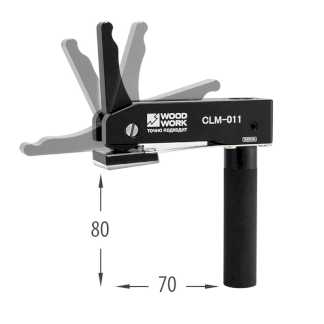 Прижимы верстачные Г-образные для установки в отверстие ⌀20 мм CLM-011 Woodwork/Вудворк 