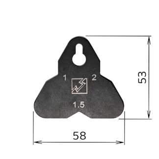Каттер - цикля с радиусами R1, R1,5 и R2 мм CUT-01 Woodwork/Вудворк из инструментальной стали