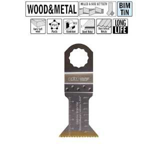 Погружное пильное полотно  "extra-long"  45 мм для древесины и металла (5 штук)