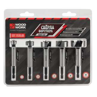 Комплект свёрл Форстнера 5 шт Woodwork