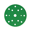 Шлифовальный круг FILM L312T+ 150мм на липучке, 15 отв, зелёный, Р2000