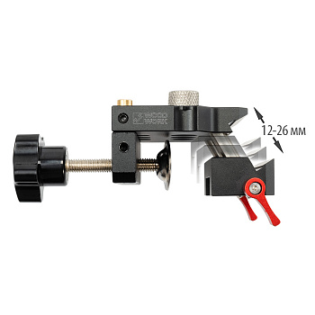 Самоцентрирующийся кондуктор сверлильный DGA-004 Woodwork/Вудворк для шкантов с диапазоном зажима 12-25 мм для сборки корпусной мебели