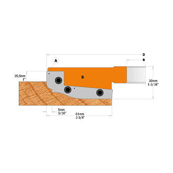 Фрезы филёночные Z2+2 Professional raised panel cutter heads CMT 694.013