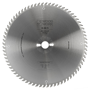 Диск пильный универсальный SUPERIOR 350*3.5*30H*72T A=12º ATB Woodwork/Вудворк 35.350.72