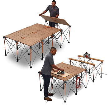Подстолье складное Bora Centipede раскладной рабочий стол - это наиболее гибкое решение для вашей рабочей площадки, рабочего места или мастерской