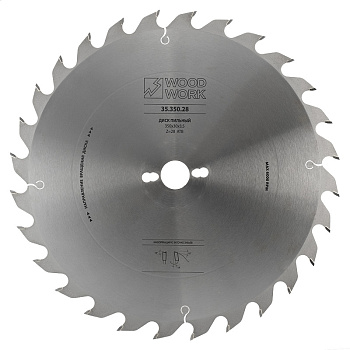 Диск пильный универсальный SUPERIOR 350*3.5*30H*28T A=18º ATB Премиум Woodwork/Вудворк 35.350.28