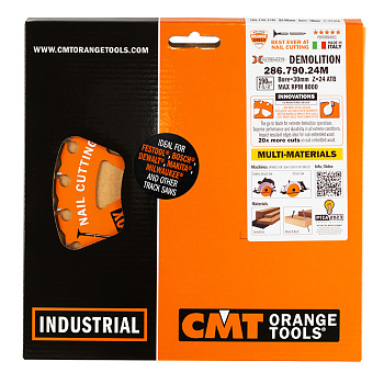 Диск пильный 190x30x2,3/1,2 5° ATB Z=24 СМТ по древесине с включением металла (гвоздей)