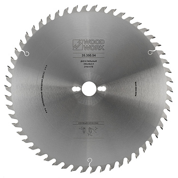 Диск пильный универсальный SUPERIOR 350*3.5*30H*54T A=15º ATB Woodwork/Вудворк 35.350.54