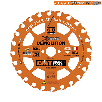 Диск пильный 160x20x2,3/1,2 5° ATB Z=24 CMT 286.760.24H CMT