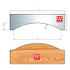 Комплект 4 ножей HSS сталь 190х8 мм для  изготовления Блок Хауса 190 мм