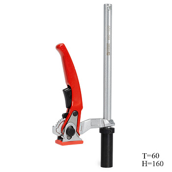  Струбцина кованая 160х60 мм c рычажной рукояткой для установки в отверстие верстака (набор из 2 шт.) Woodwork/Вудворк RBC-1620 