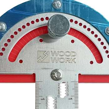 Линейка разметочная с транспортиром RUL-50P WOODWORK 500 мм идеальный инструмент для деревообработки: даже если вы не используете углы, это также инструмент разметки