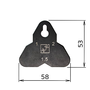 Каттер-цикля с радиусами R1, R1,5 и R2 мм CUT-01 Woodwork/Вудворк из инструментальной стали